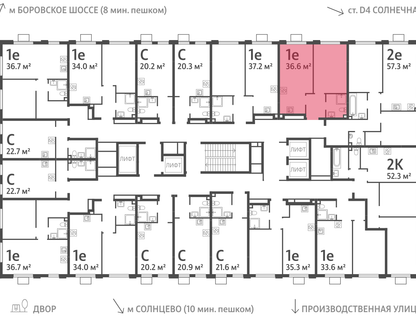 1-к. квартира, 36&nbsp;м²