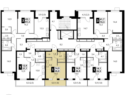 Студия, 26&nbsp;м²