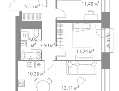 3-к. квартира, 60,8&nbsp;м²