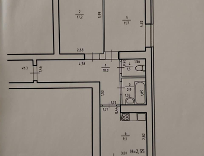 2-к. квартира, 52,4&nbsp;м²
