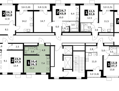Студия, 26&nbsp;м²