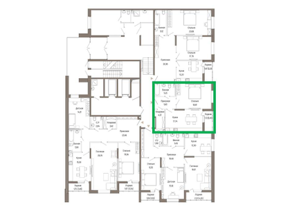 1-к. квартира, 53&nbsp;м²