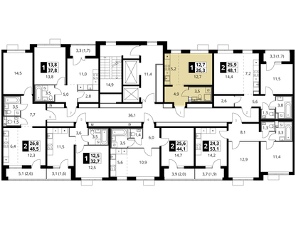 Студия, 26&nbsp;м²