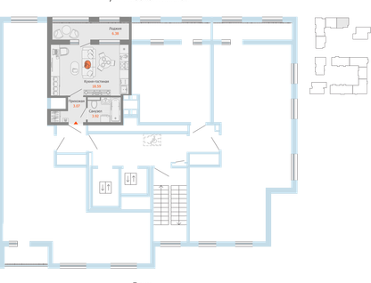 1-к. квартира, 29 м²