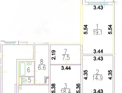3-к. квартира, 81,2 м²