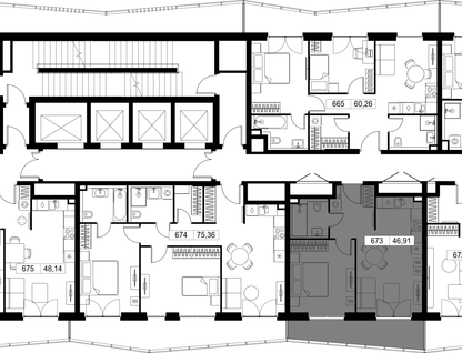 1-к. квартира, 46&nbsp;м²