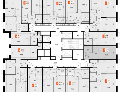 Студия, 30 м²