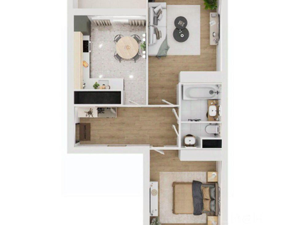 2-к. квартира, 65,2&nbsp;м²