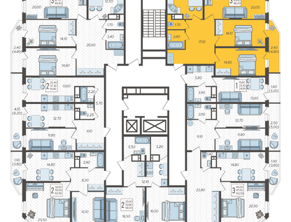 3-к. квартира, 86&nbsp;м²