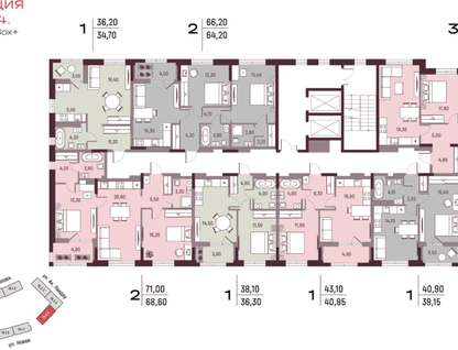 Студия, 34&nbsp;м²