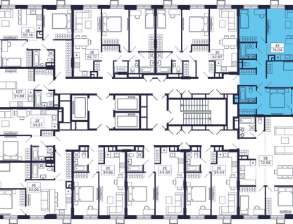 3-к. квартира, 76 м²