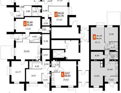 3-к. квартира, 66&nbsp;м²