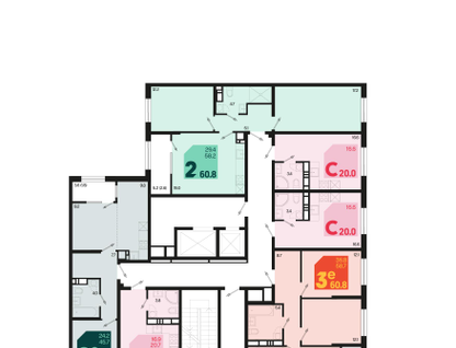Студия, 62&nbsp;м²