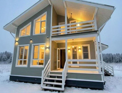 Двухэтажный дом, 103 м²