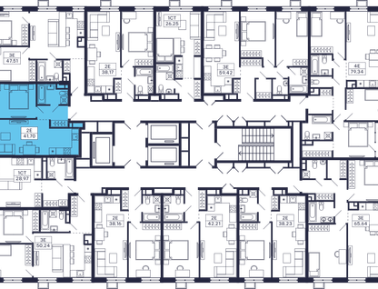 1-к. квартира, 43 м²