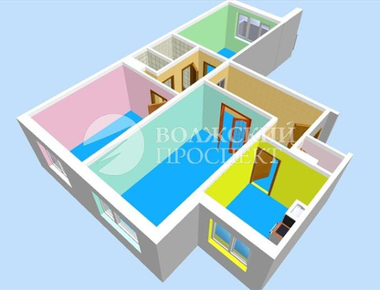 3-к. квартира, 65&nbsp;м²