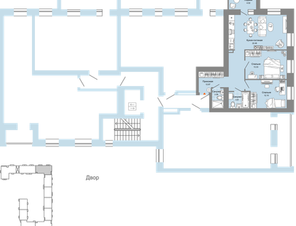 3-к. квартира, 70 м²