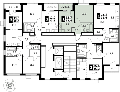 1-к. квартира, 33 м²