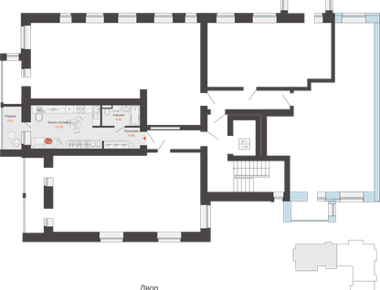 1-к. квартира, 28&nbsp;м²