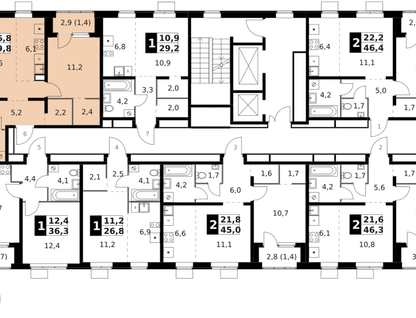 2-к. квартира, 49 м²