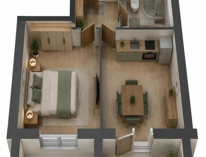 1-к. квартира, 36 м²