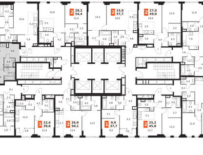 2-к. квартира, 43&nbsp;м²