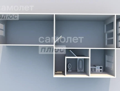 2-к. квартира, 44,4 м²
