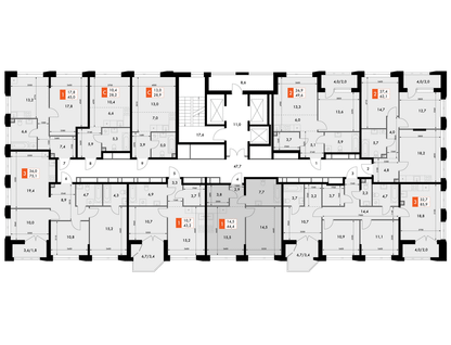1-к. квартира, 44 м²