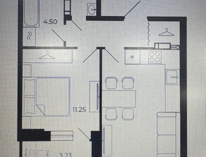 1-к. квартира, 41,4&nbsp;м²