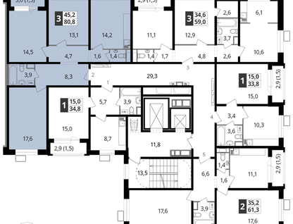 3-к. квартира, 80&nbsp;м²