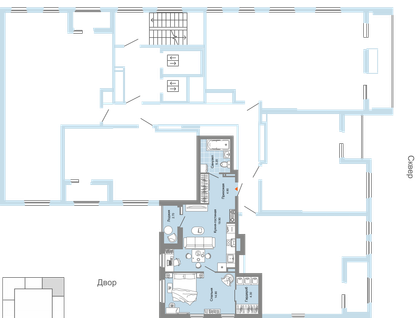 2-к. квартира, 51&nbsp;м²