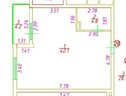 1-к. квартира, 51,4&nbsp;м²