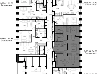 3-к. квартира, 74&nbsp;м²