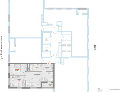 3-к. квартира, 58 м²