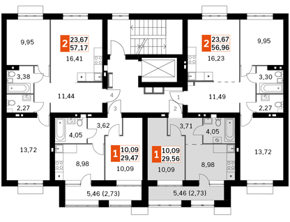 1-к. квартира, 29&nbsp;м²