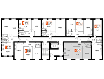 2-к. квартира, 53&nbsp;м²