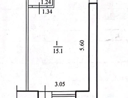 Студия, 19,3&nbsp;м²