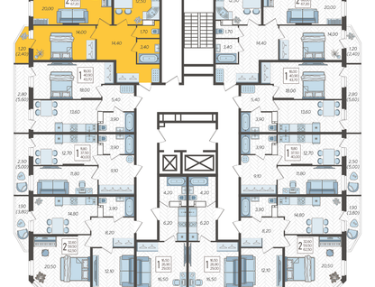 2-к. квартира, 67&nbsp;м²