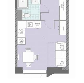 Студия, 23,5&nbsp;м²