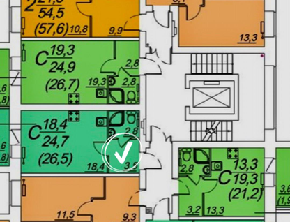 Студия, 26,5&nbsp;м²