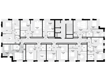 2-к. квартира, 44 м²