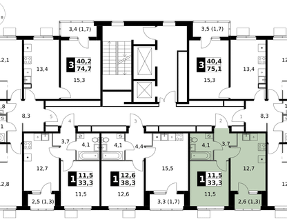 1-к. квартира, 33&nbsp;м²