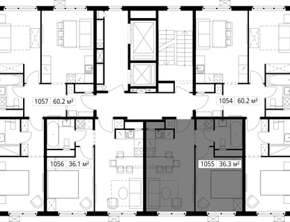 1-к. квартира, 36&nbsp;м²