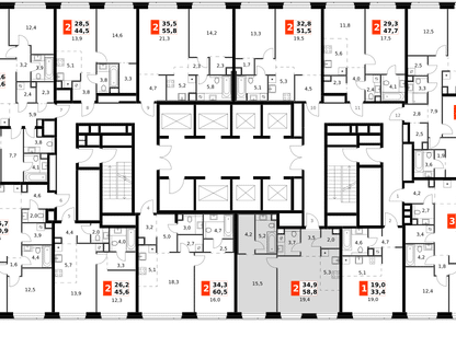 2-к. квартира, 58&nbsp;м²