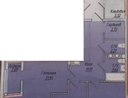 2-к. квартира, 68&nbsp;м²