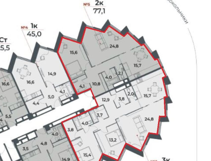 5-к. квартира, 177&nbsp;м²