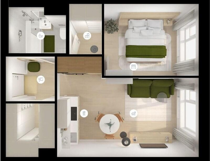 1-к. квартира, 37,2 м²