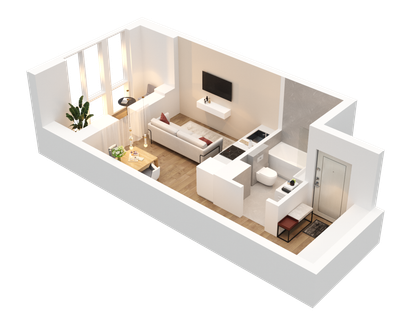 Студия, 27&nbsp;м²
