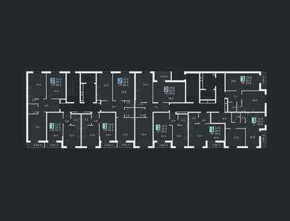 1-к. квартира, 43&nbsp;м²