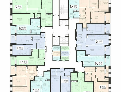 3-к. квартира, 67&nbsp;м²